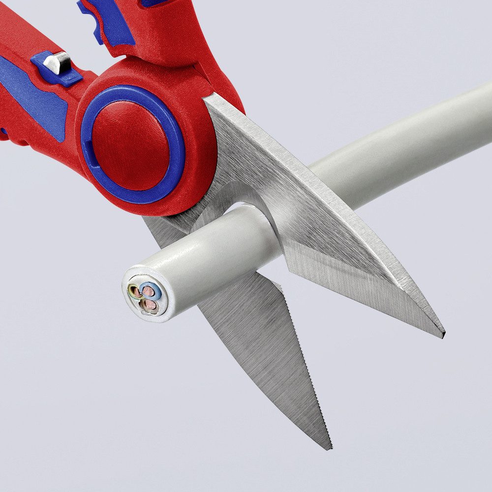 Knipex Elektrikerschere Knipex KNIPEX 95 05 10 SB Elektrikerscheren mit Mehrkomponenten-Hüllen