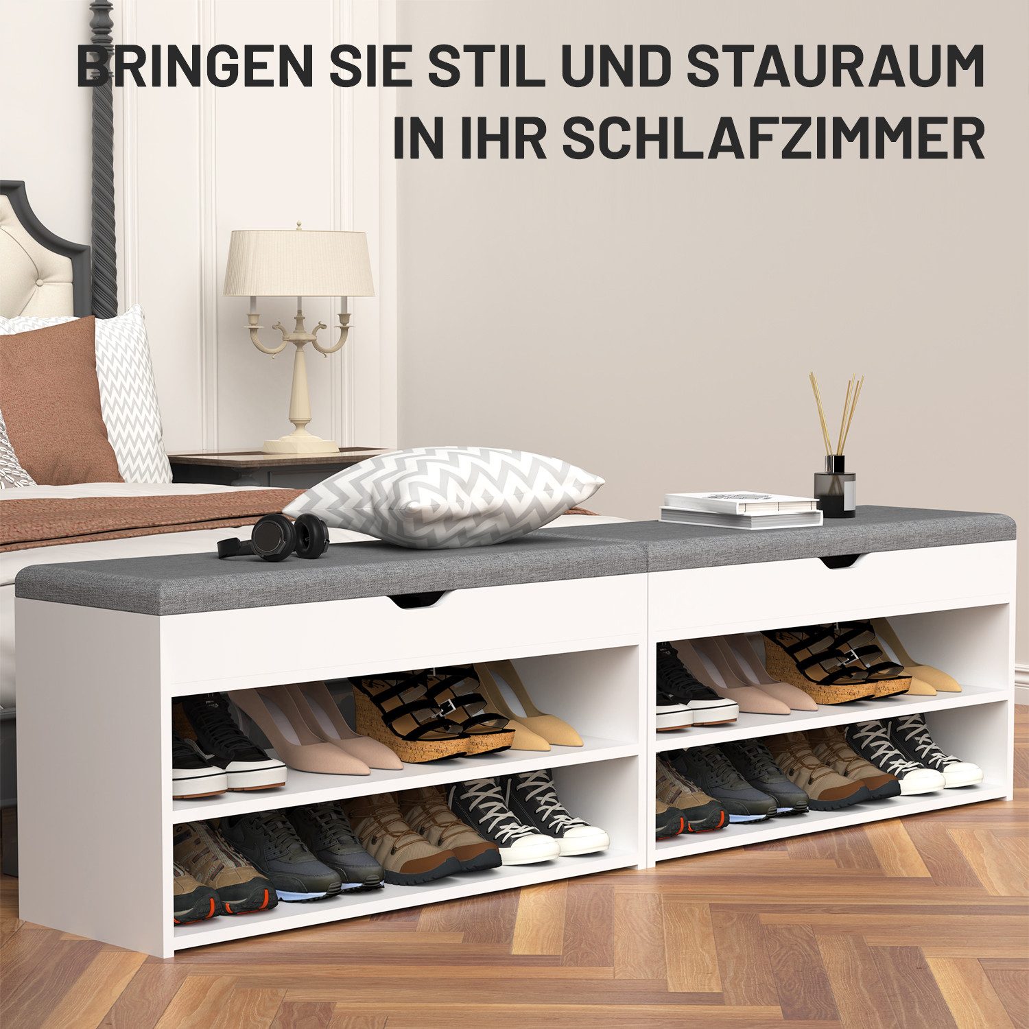 LOVONLIVE Schuhbank Schuhbänke, weiches Schuhregal, mit günstig online kaufen