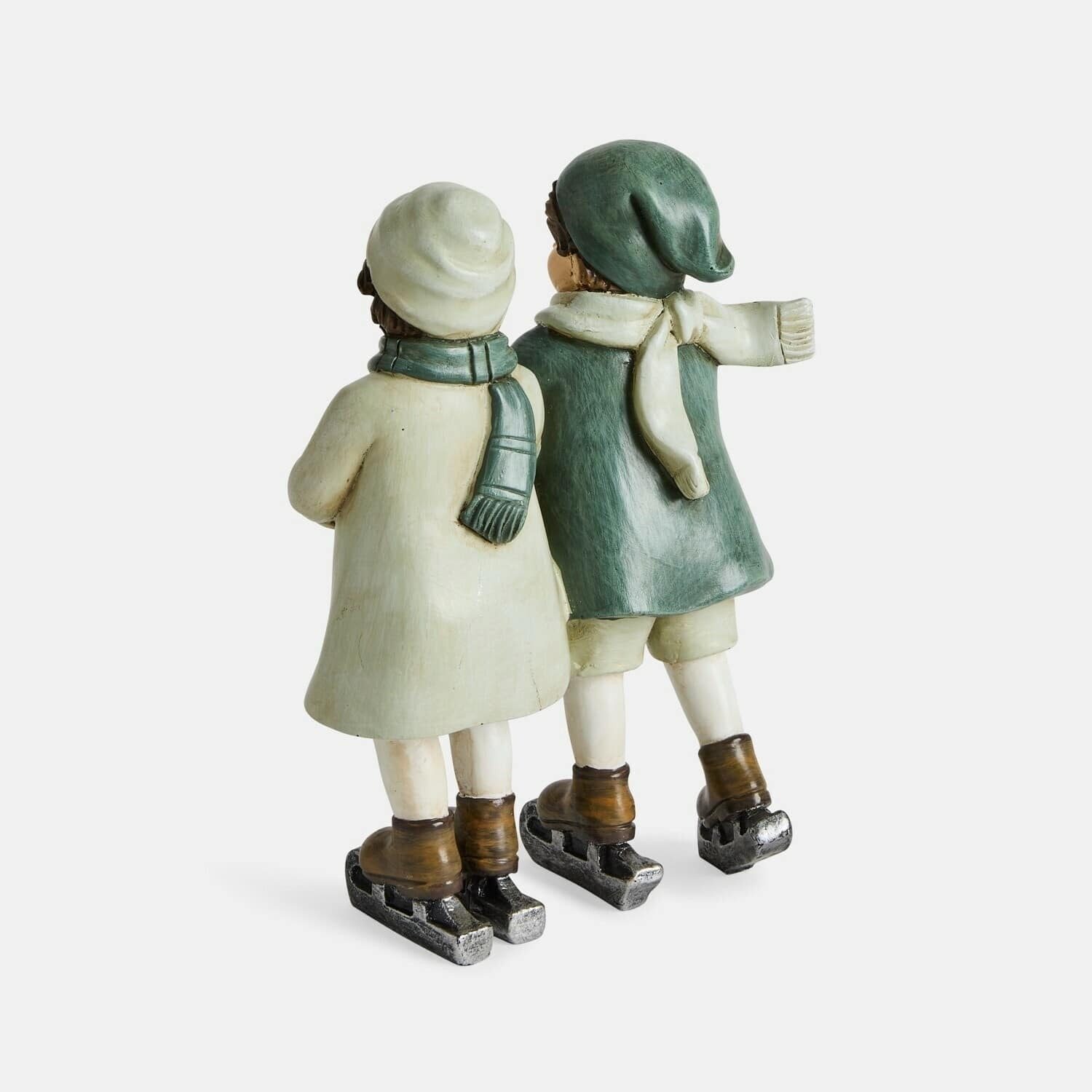 Mirabeau Weihnachtsfigur Deko-Kinder mit Schlittschuhen Jerries grün (kein Set, kein Set) – Bild 2 von 3