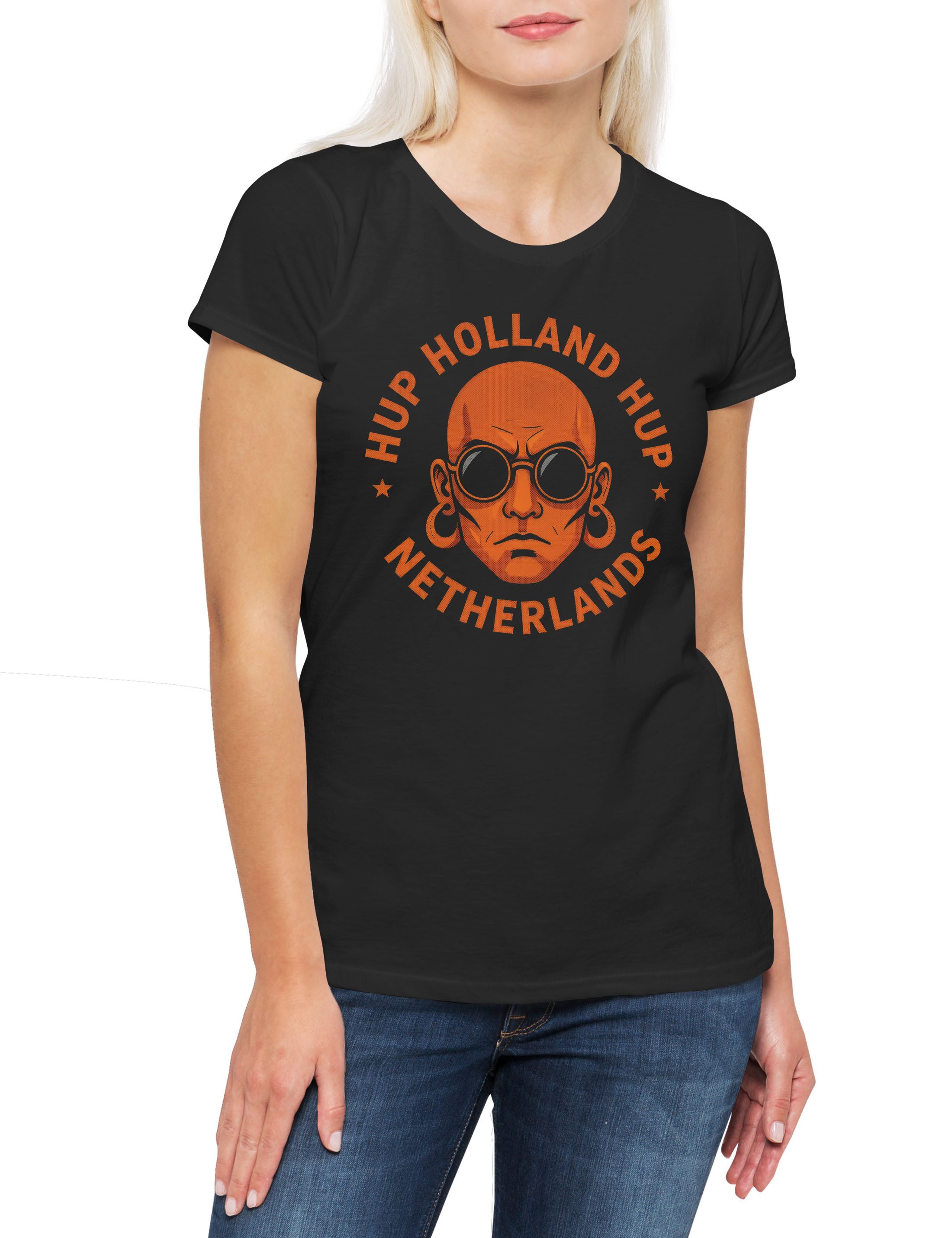 Urban Backwoods Print-Shirt Hup Holland Hup 3 Damen T-Shirt Dutch Oranje Orange Army Supporter WM (1-tlg) 2026 Nationalmannschaft Niederlande Netherlands