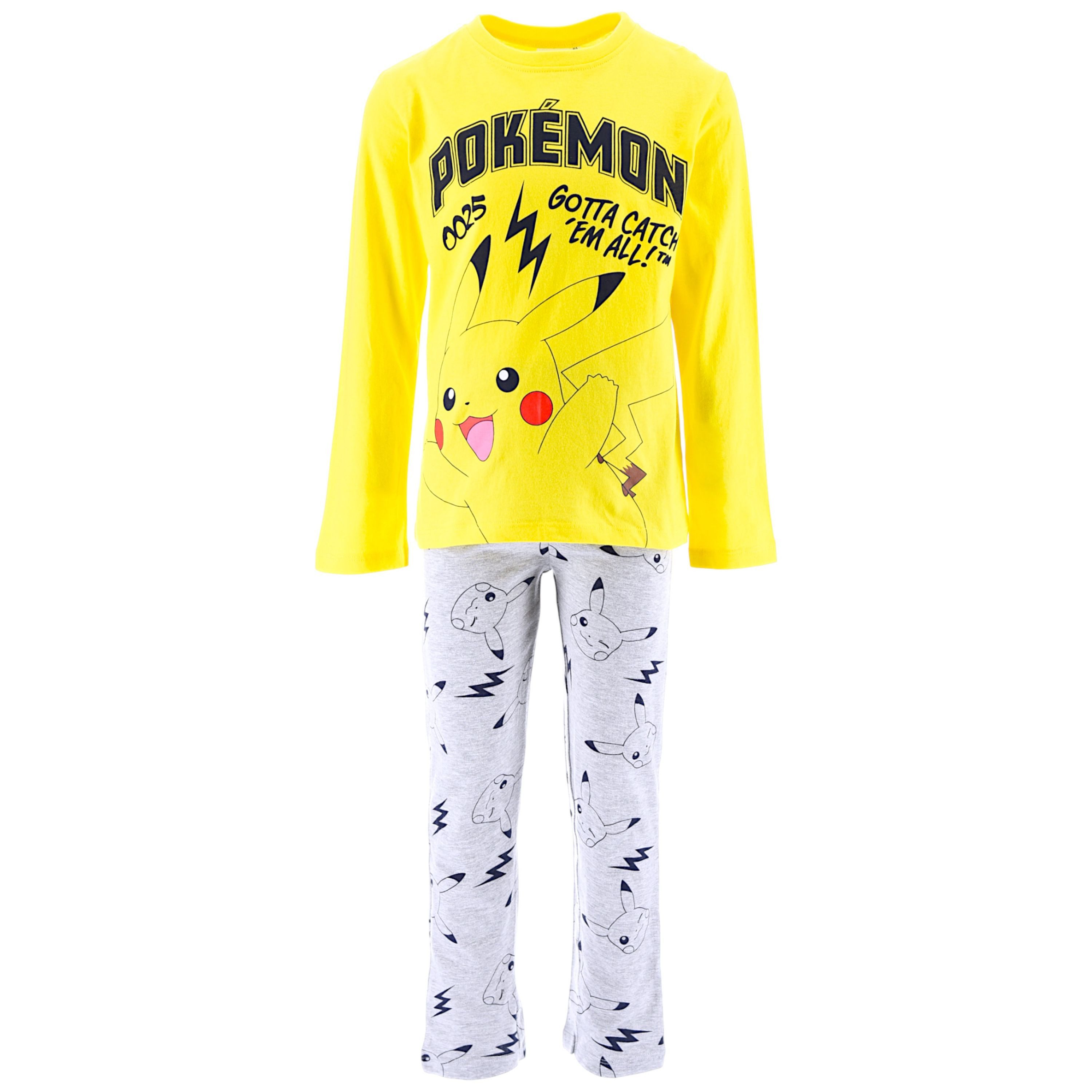 POKÉMON Schlafanzug Pikachu (2 tlg) Jungen Pyjama langarm Gr. 104-152 cm