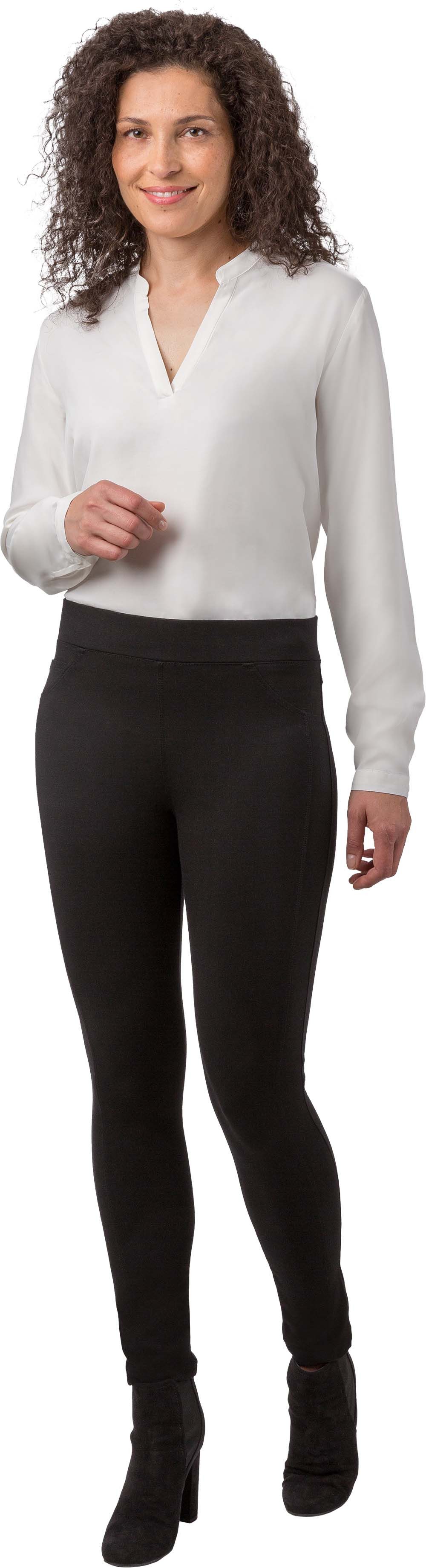 Estefania for woman Leggings 177-8301, mit tonalen Längsstreifen hohe Leibhöhe, 2 angedeutete Taschen