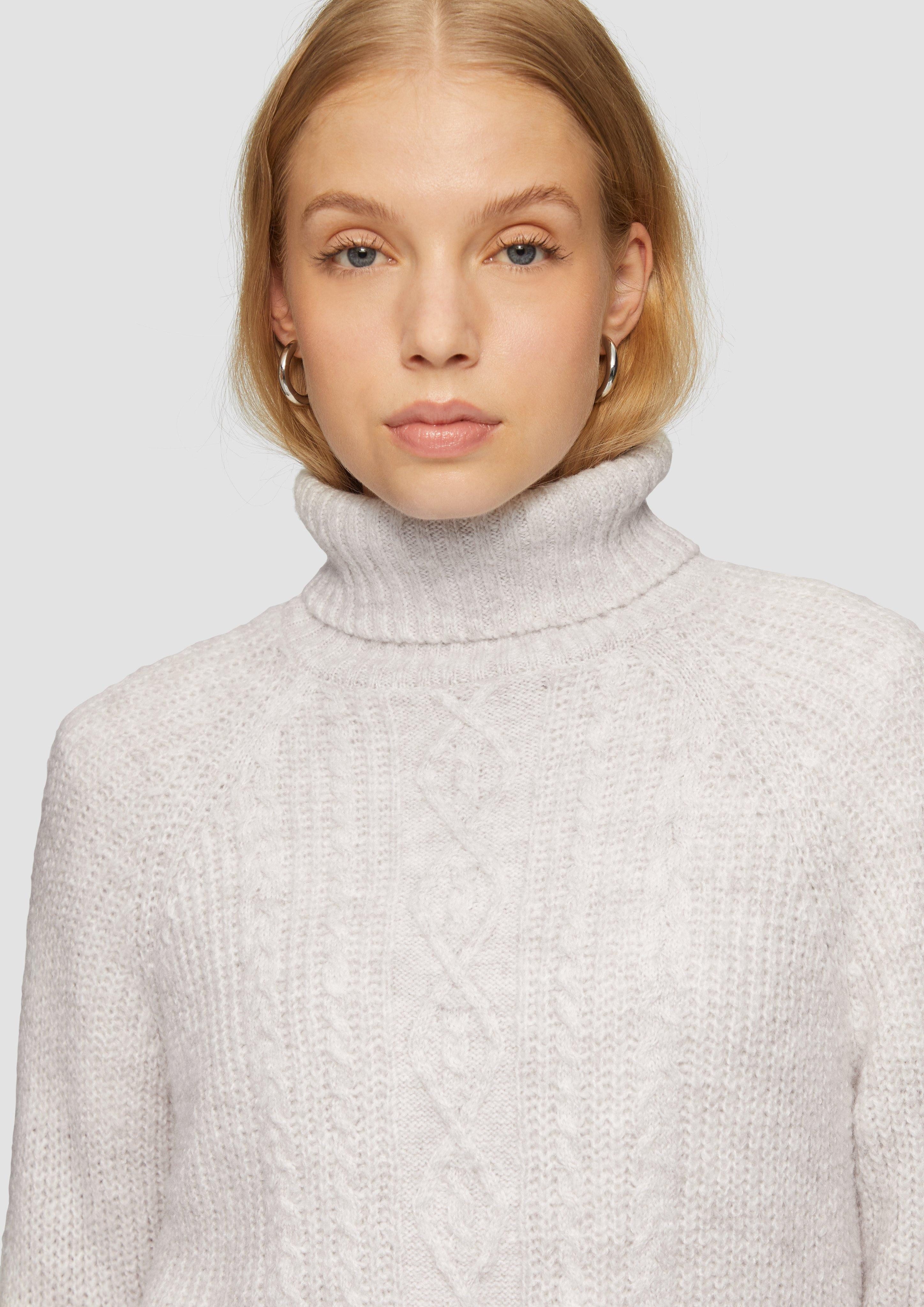 QS Strickpullover Kuscheliger Zopfstrickpullover günstig online kaufen