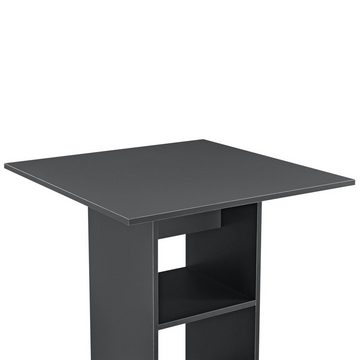 en.casa Bartisch (nur Tisch), »Visby« Bartheke 110x70x70cm Dunkelgrau