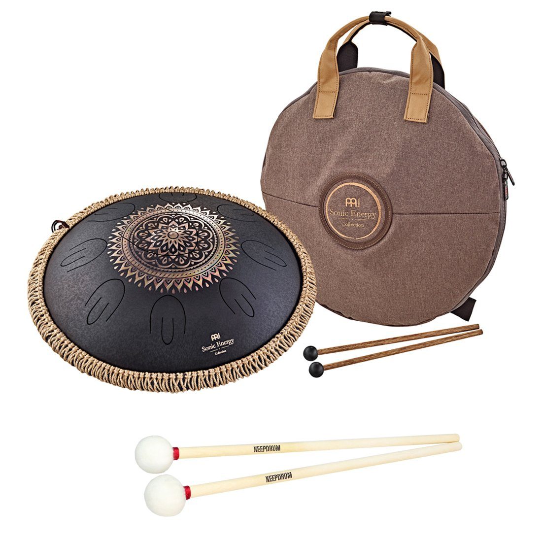 Meinl Sonic Energy Handpan MEINL Sonic Energy OSTD1BKE Tongue Drum + Schlägel