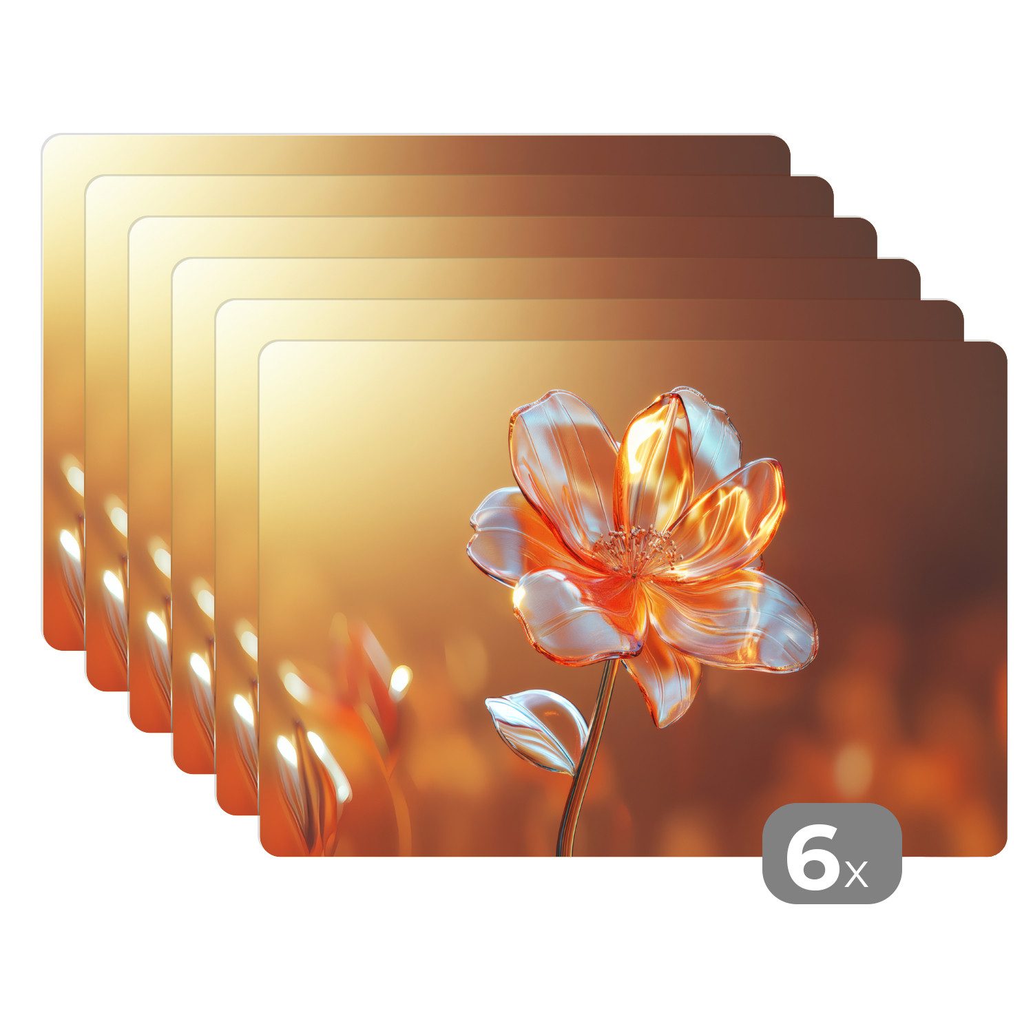 MuchoWow Platzset Gläser - Blume - günstig online kaufen