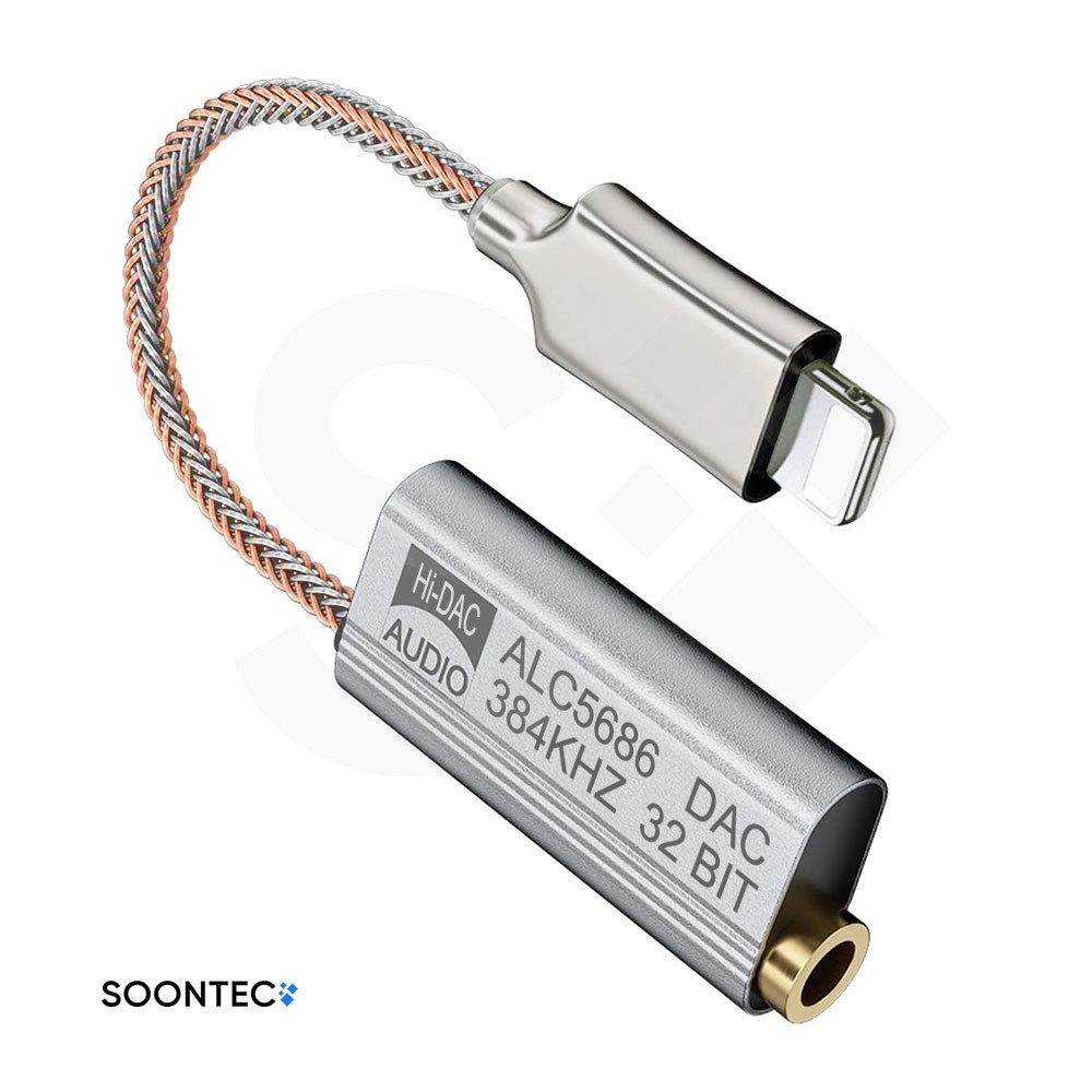 SOONTEC HI DAC Soundkarte ALC5686 16-32Ω 125dB PCM 32b/384kHz Digital Decoder Kopfhörerverstärker (Sehr Klare Klangqualität mit reduzierten Hintergrundgeräuschen)