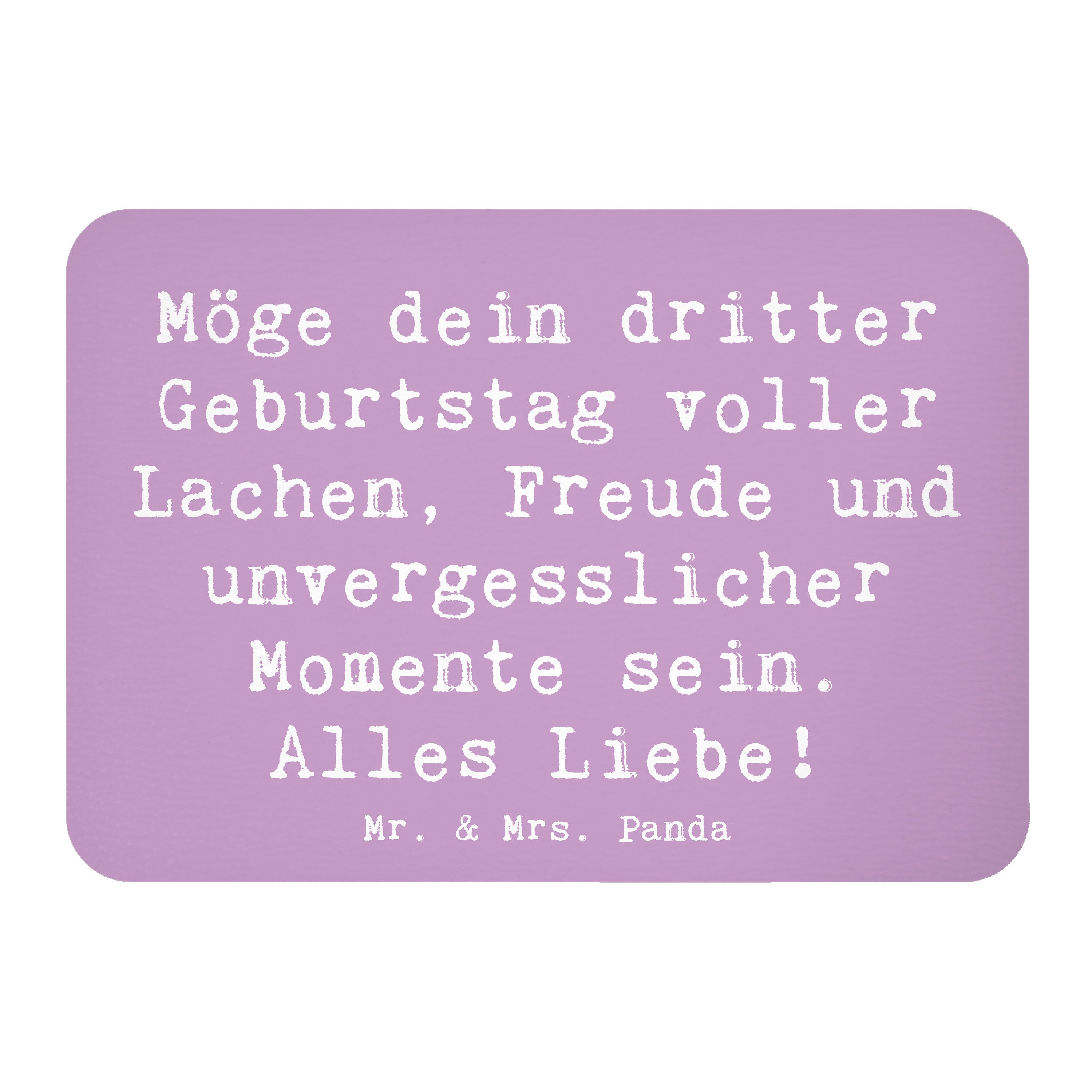 Magnet Spruch 3. Geburtstag Glück - Lavendeltraum - Geschenk, Alles Liebe, K