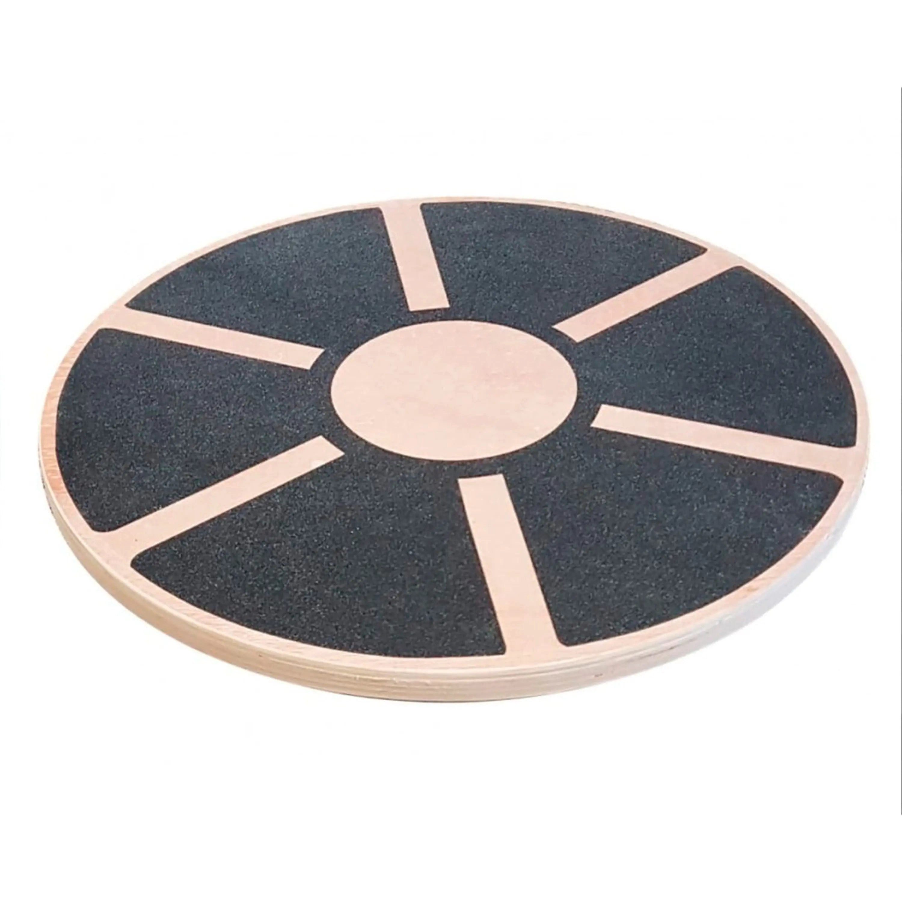 Balanceboard Balance Board, 38 cm Durchmesser, robustes Holz mit Anti-Rutsch-Profil