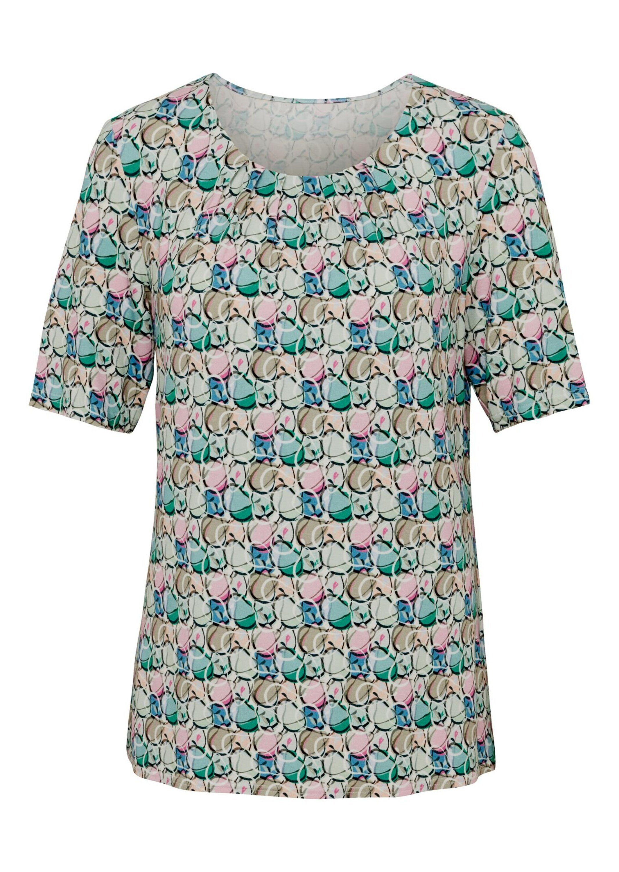 GOLDNER Print-Shirt Multicolor-Shirt mit Halbarm, Rundhalsausschnitt Elegan günstig online kaufen