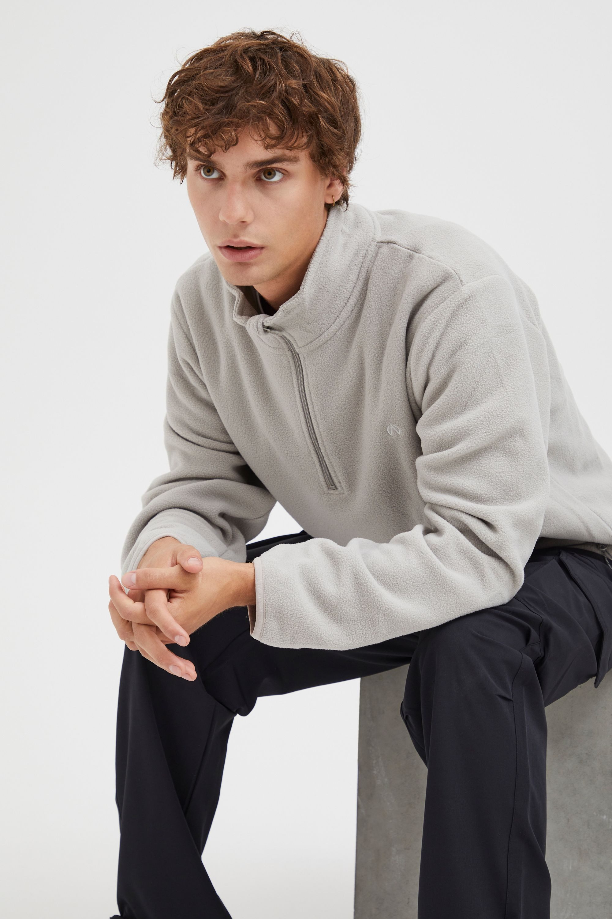 North Bend Troyer NBCotas M Atmungsaktiver Fleecepullover mit Troyer Kragen