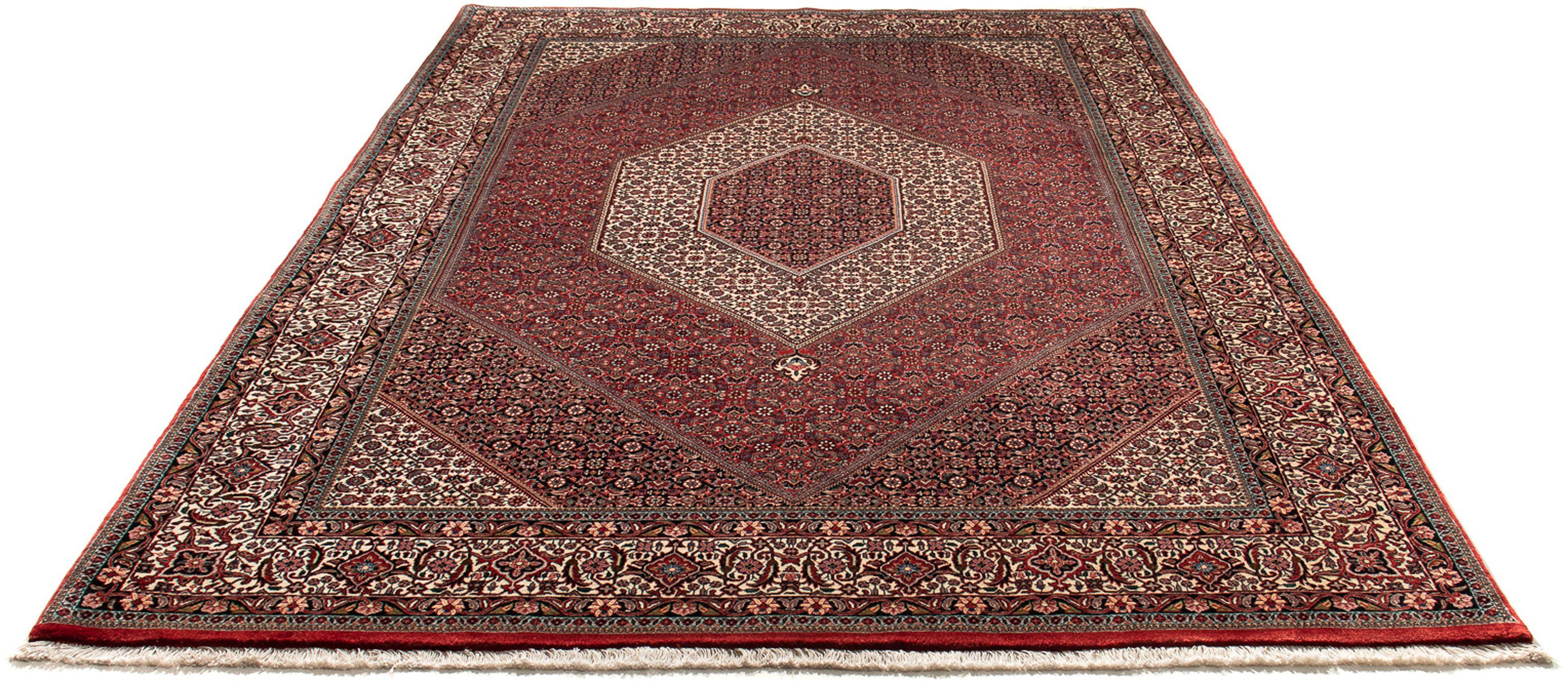 Orientteppich Perser - Bidjar - 303 x 203 cm - rot, morgenland, rechteckig, Höhe: 15 mm, Wohnzimmer, Handgeknüpft, Einzelstück mit Zertifikat
