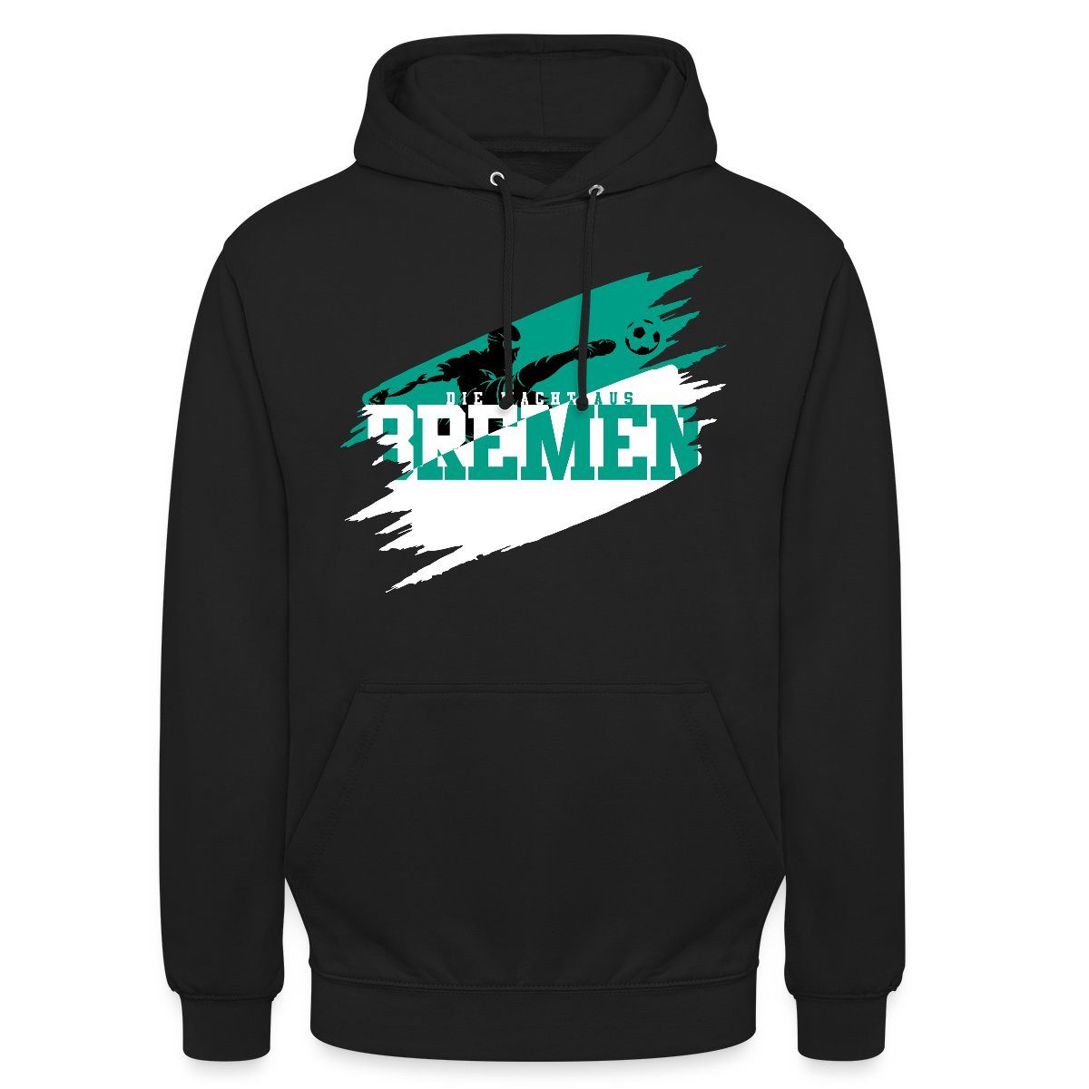 Spreadshirt Hoodie Die Macht Aus Bremen Grün-Weiß Fußball Fan Unisex Hoodie (1-tlg)