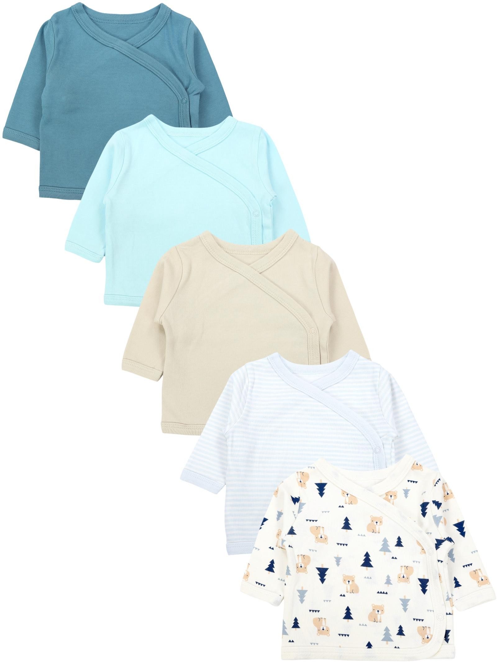 TupTam Wickelshirt TupTam Baby Jungen Langarm Wickelshirt Baumwolle 5er Set