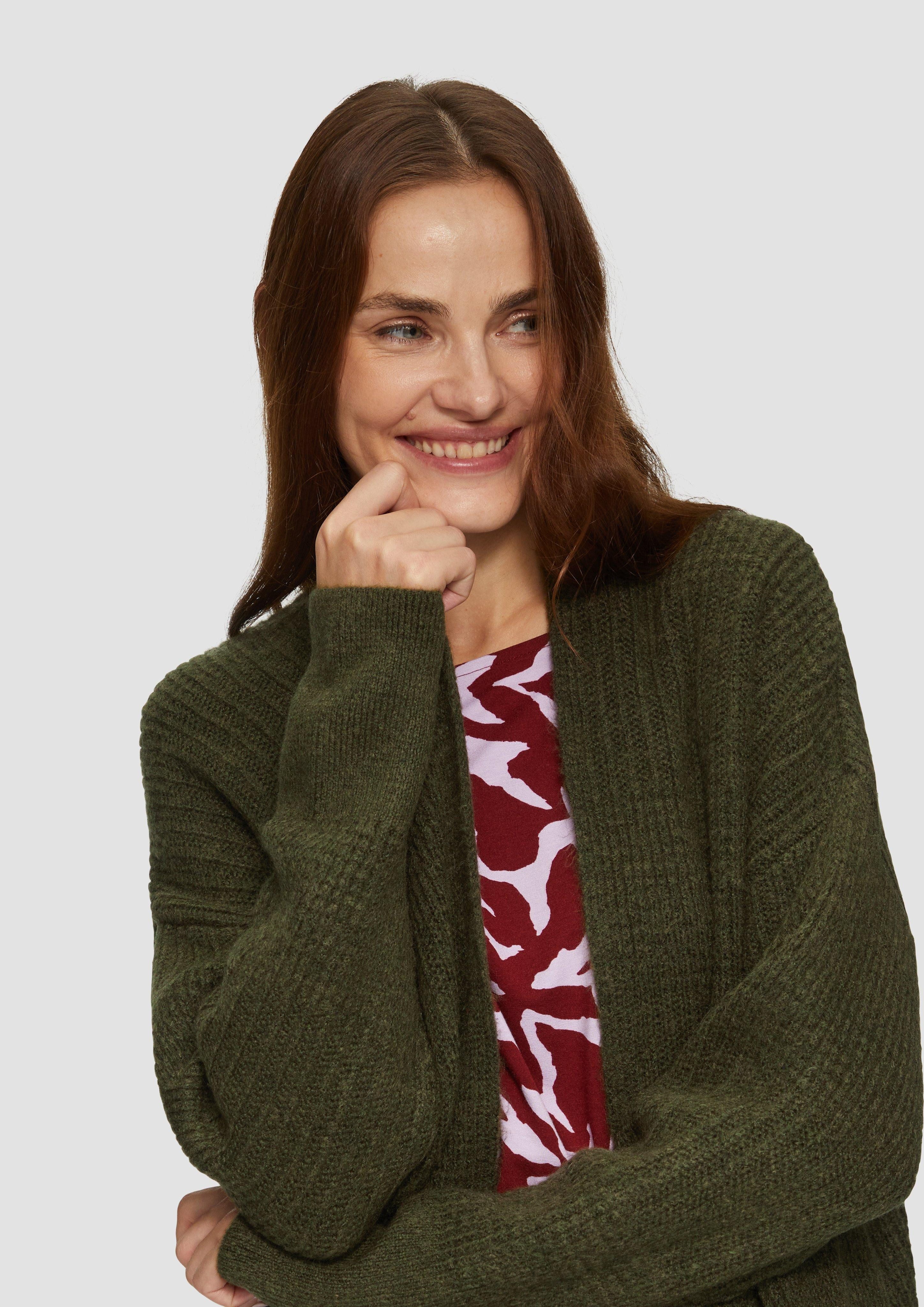 s.Oliver Strickjacke Flauschige Strickjacke in Oversize günstig online kaufen