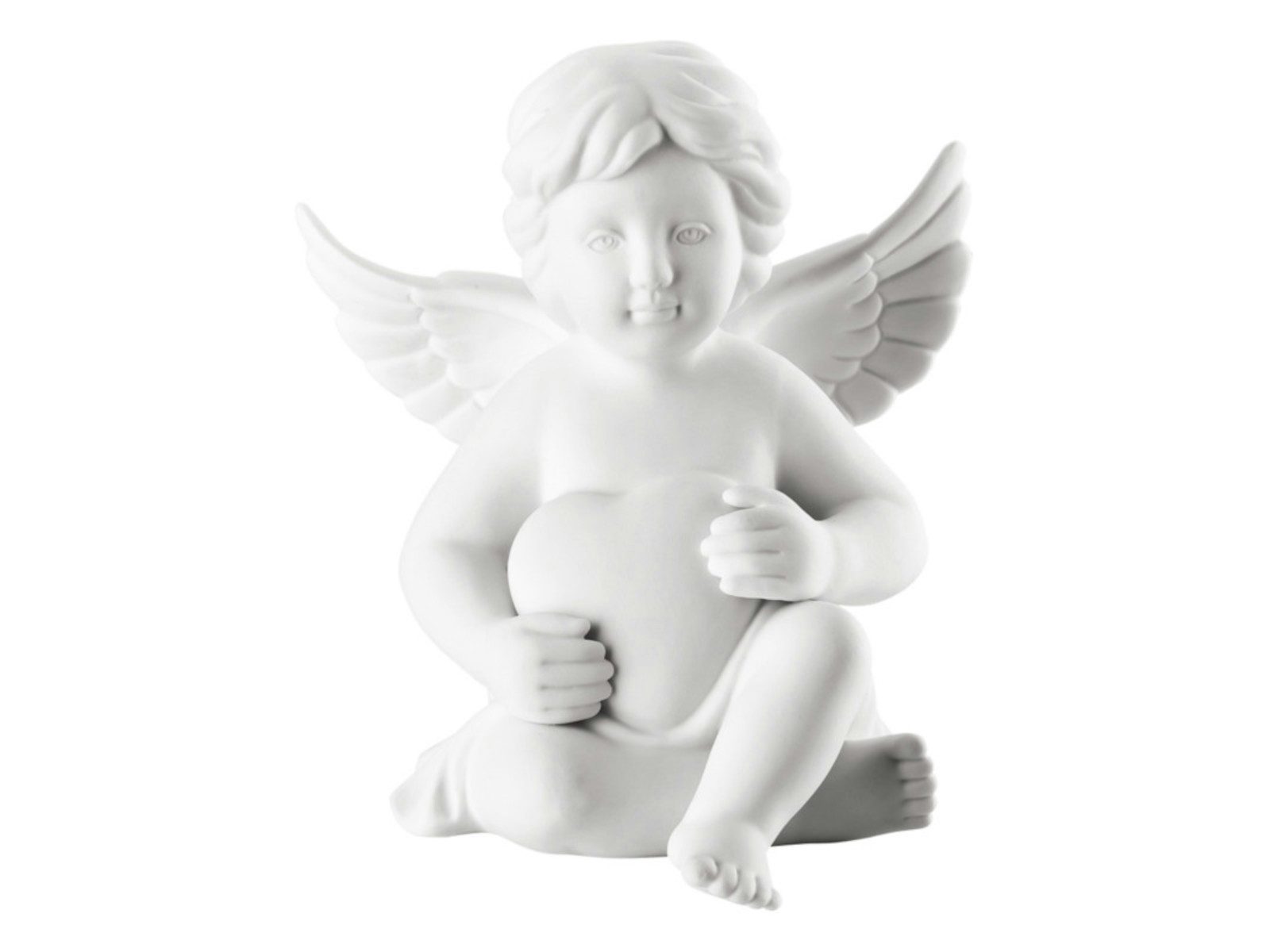 Rosenthal Dekofigur Engel klein Weiss matt Engel mit Herz, Figuren günstig online kaufen