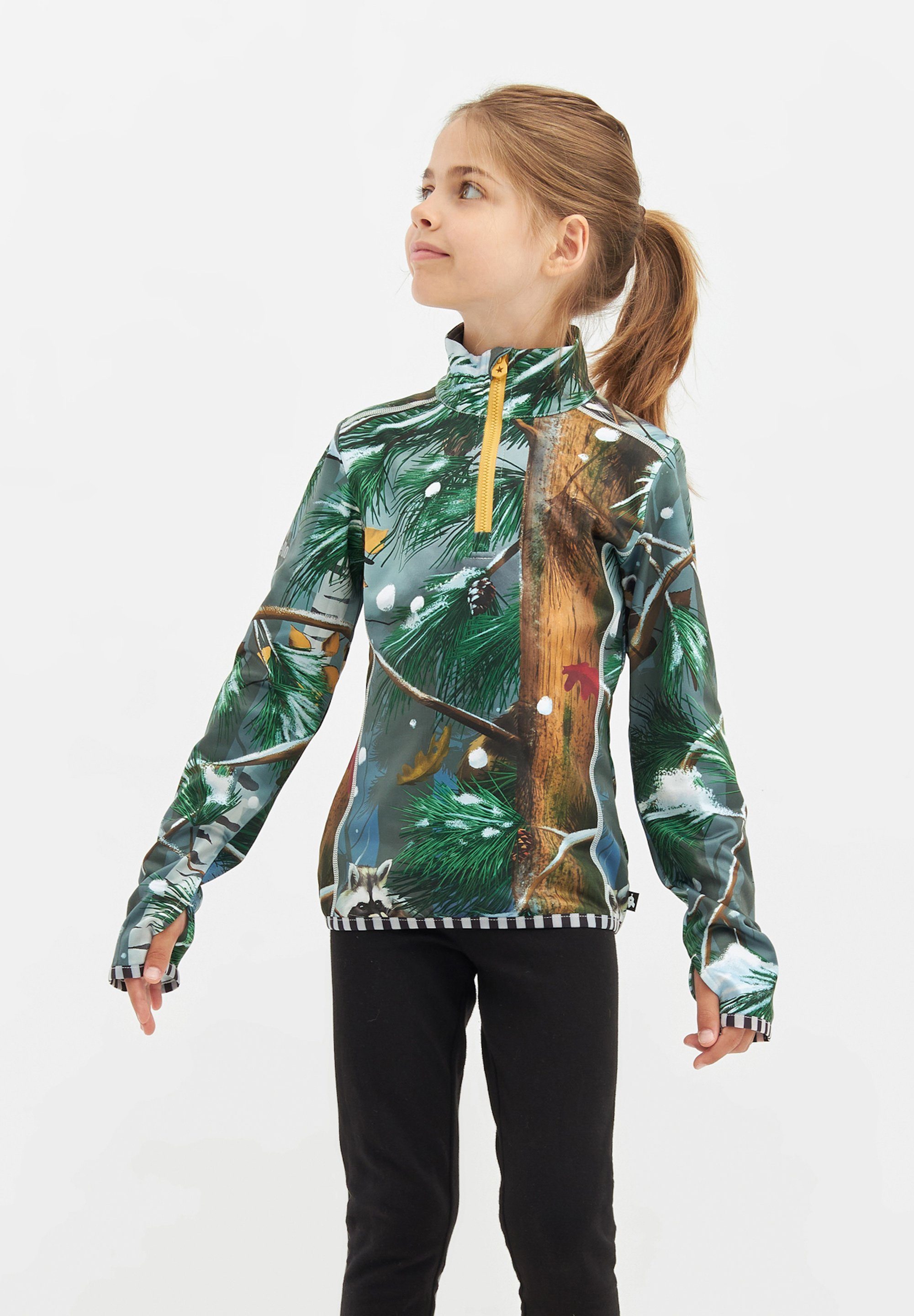 WeeDo Langarmshirt WOODS Funderwear Feuchtigkeitsregulierendes Funktionsshirt für Kinder