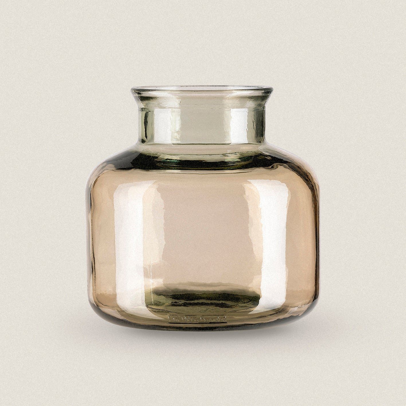 Altglas, braun the "Florentina", up 100 way Tischvase Vase %