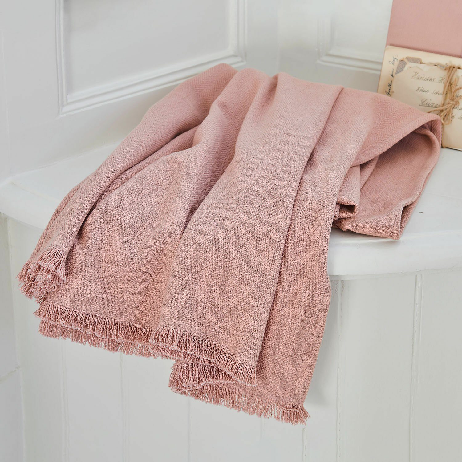 Mirabeau Tagesdecke Plaid Herepian rosa