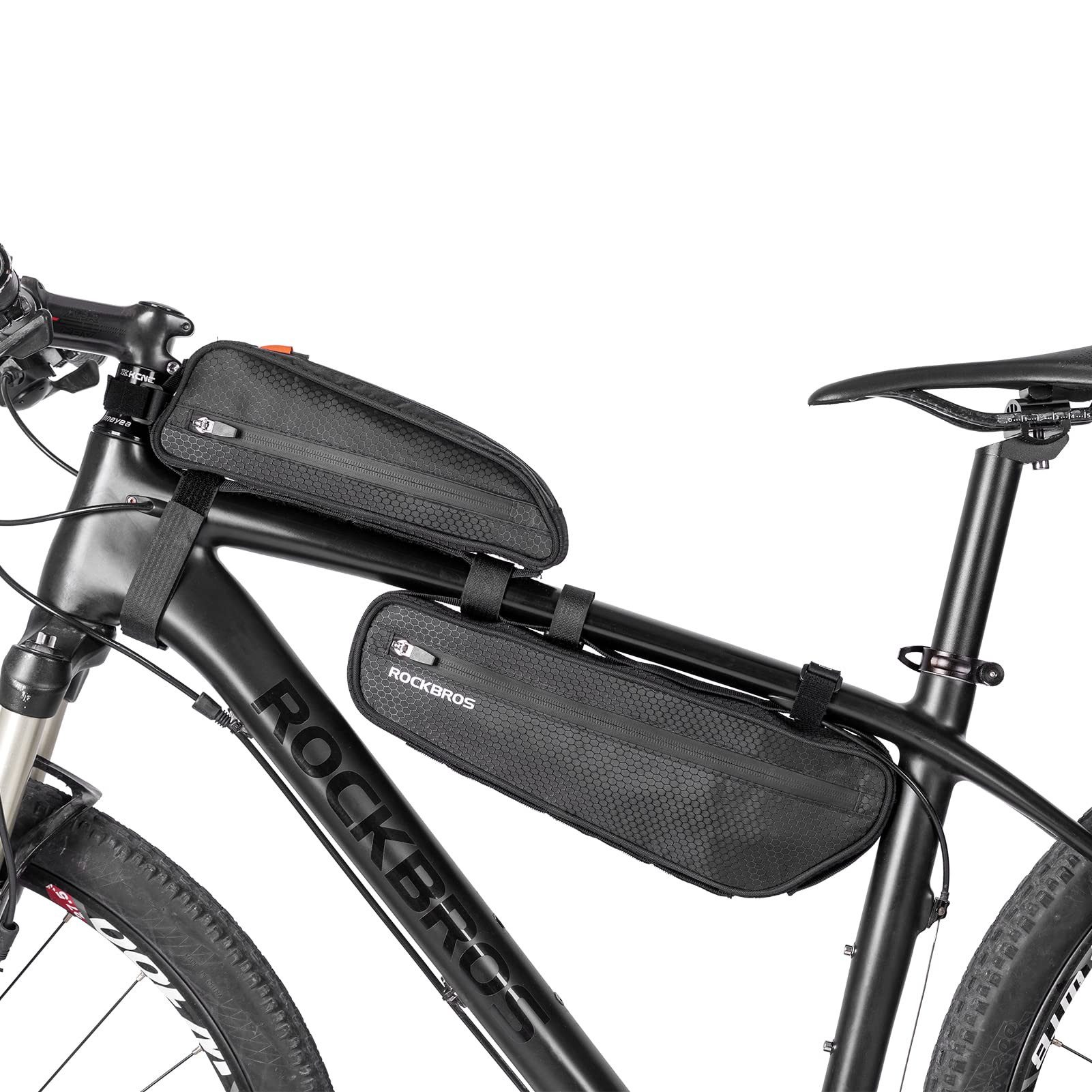 ROCKBROS Fahrradtasche Set, Fahrrad Lenkertasche + Rahmentasche 2,5L (Wasserdicht, 2-tlg), 2 in 1 Abnehmbare Dreiecktasche für MTB Rennrad E-Bikes