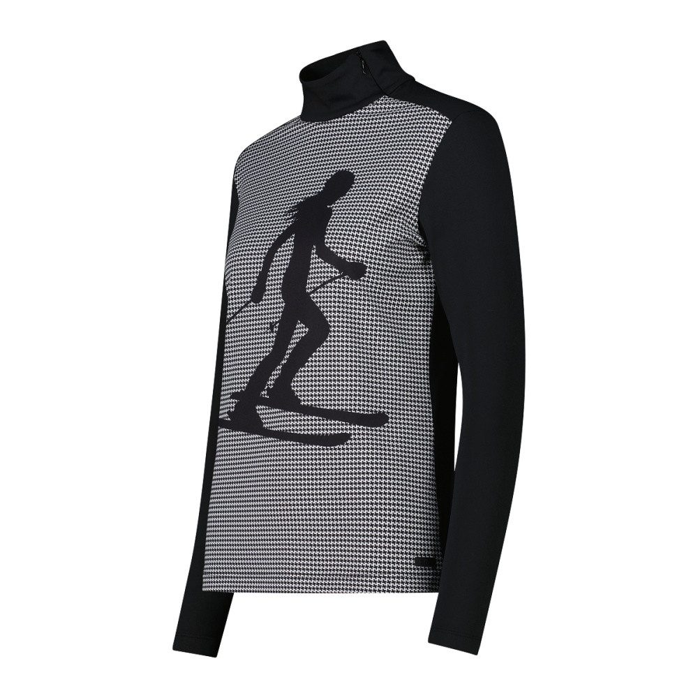 CMP Langarmshirt CMP Gedruckter Stehkragenpullover aus Softech für Damen