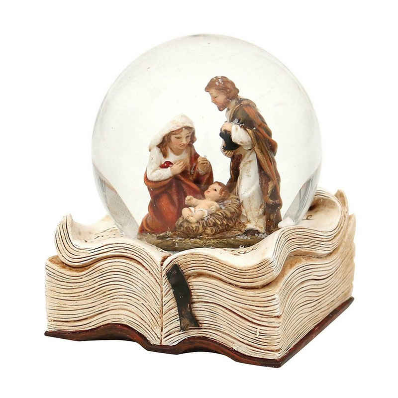 SIGRO Schneekugel Schneekugel mit Buch Heilige Familie (Stück, 1 St., 1 Schneekugel), Weihnachtsfigur Weihnachtsdekoration