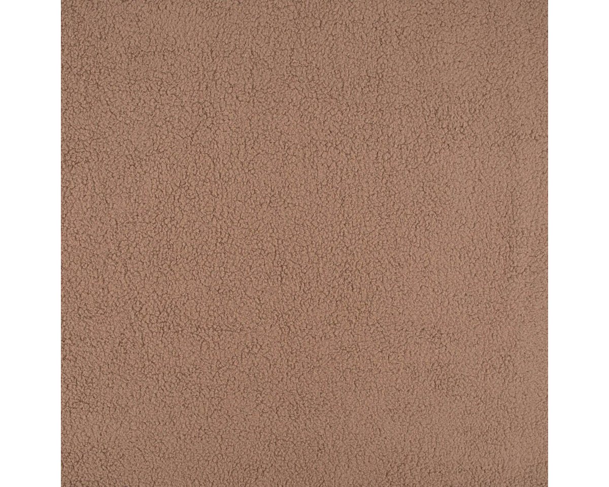 Thumbnail - SCHÖNER LEBEN. Stoff Sweatstoff Sherpa Fleece dünn einfarbig camel 1,50m Breite, allergikergeeignet