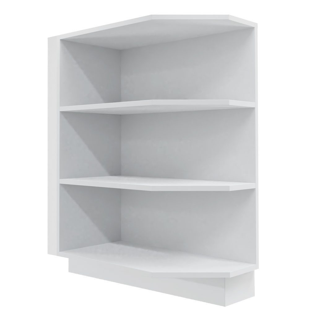 Feldmann-Wohnen Unterschrank D6/30 (D6/30, 3 Ablagefächer, 1-St., moderne Optik, wahlweise links oder rechts anstellbar) 30x65,5x82cm weiß