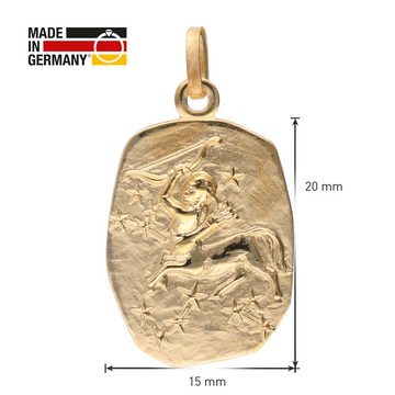 trendor Panzerkette Schütze Sternzeichen Gold 333 mit vergoldeter Silberkette