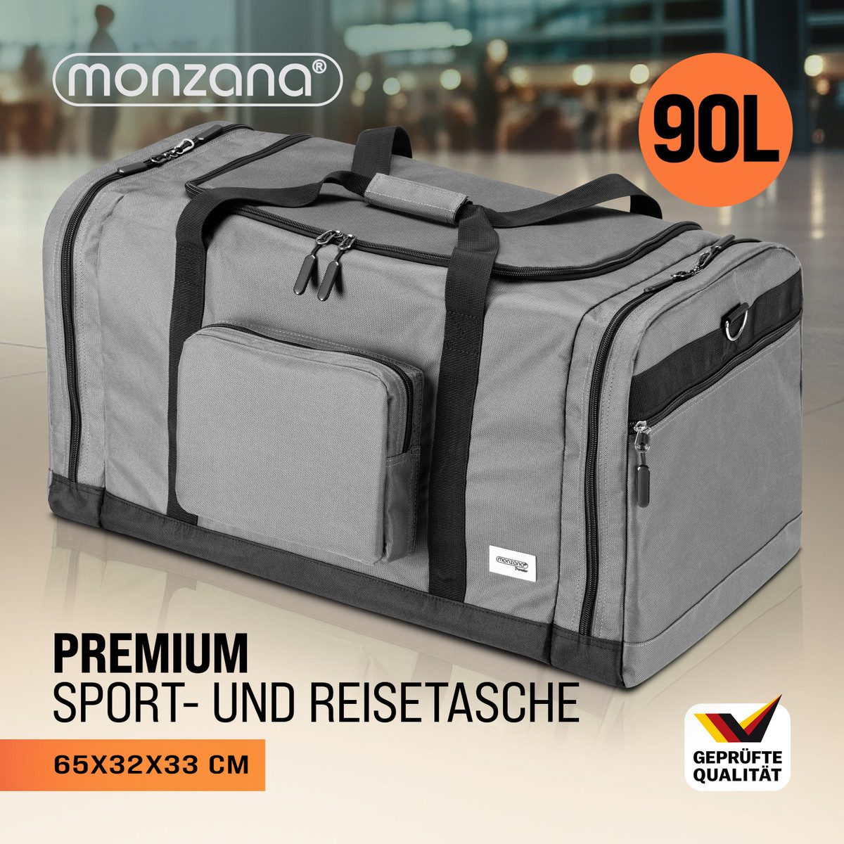 monzana Reisetasche, 90L 70x35x35cm Weekender Duffle günstig online kaufen