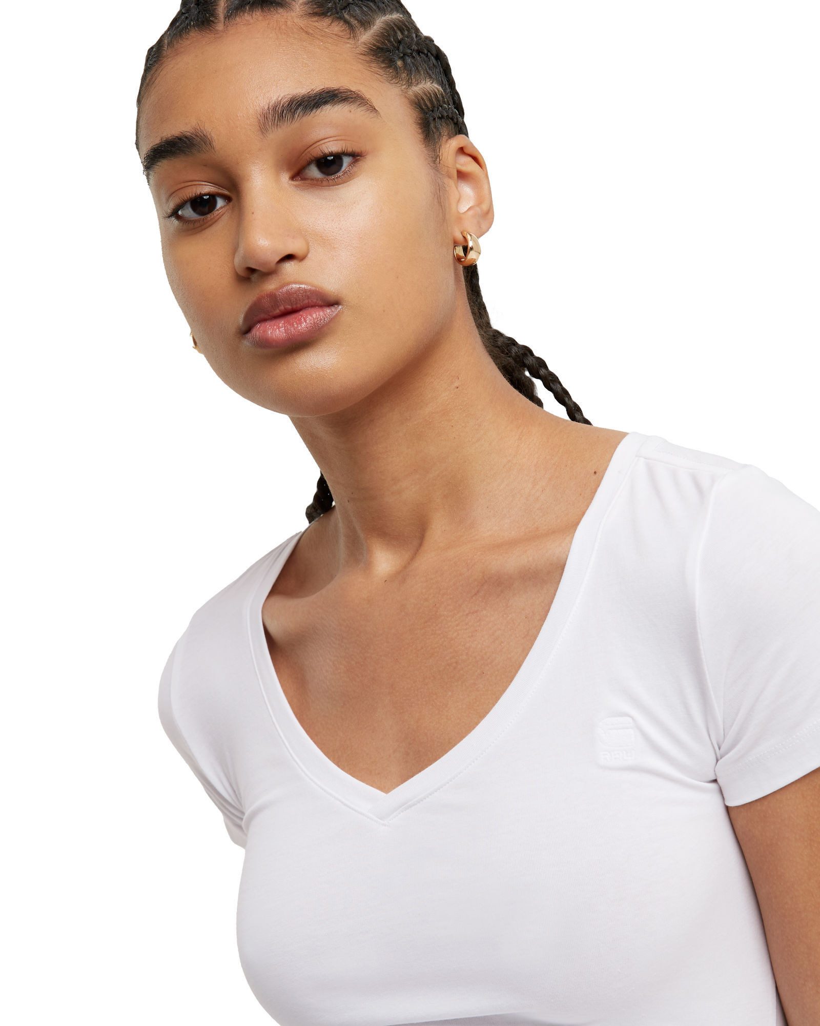 G-STAR T-Shirt Base V-Neck Cap Top – Bild 5 von 5