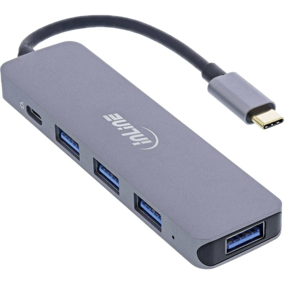 Mauspad InLine® USB 3.2 USB-Typ C Multi Hub (4x USB-A 5Gb/s + USB Typ-C (Data/
