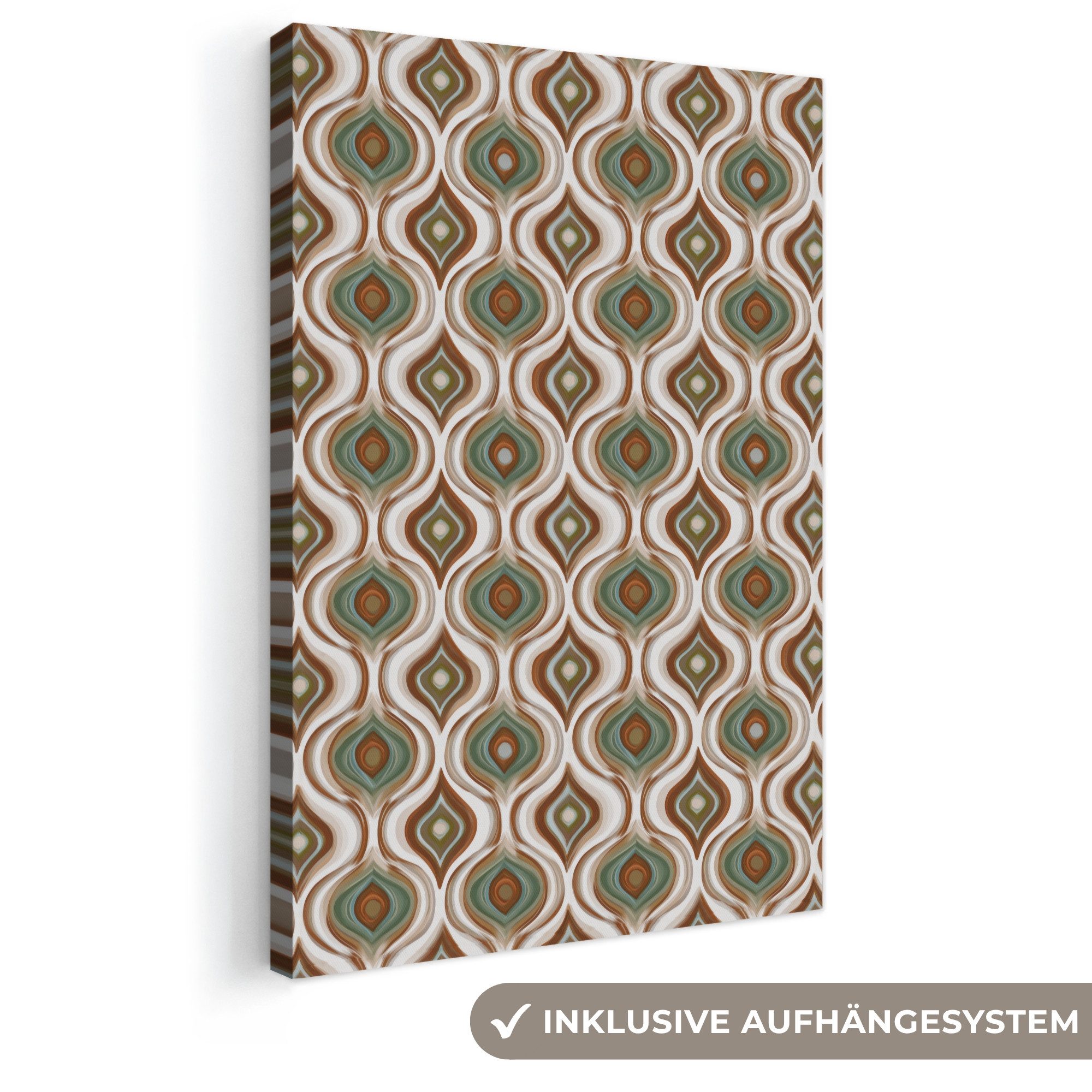 OneMillionCanvasses® Leinwandbild Motiv - Muster - Farbenfroh, Fotodruck (1 St), Leinwand Canvas Wandbild, Wanddekoration 20x30 cm