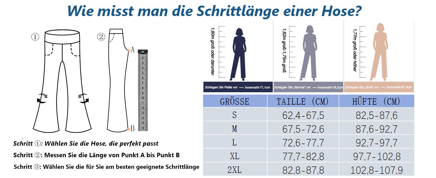 G4Free Schlaghose G4Free Damen Activewear-Hosen Bootcut Jeans Yoga Hosen Ho günstig online kaufen