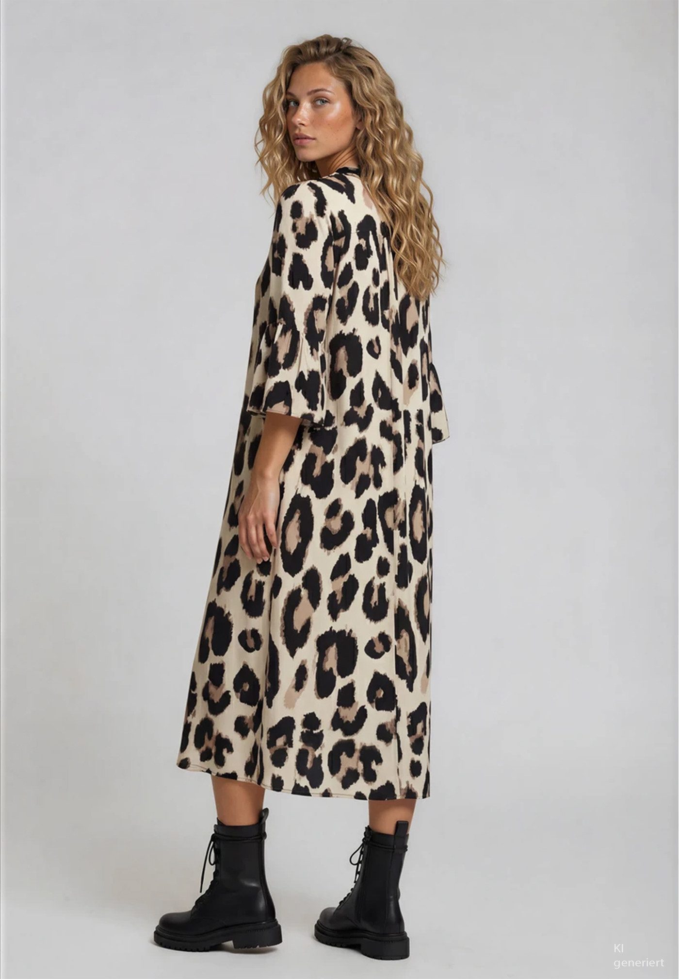 Key Largo Druckkleid WD LEO v-neck (1-tlg)