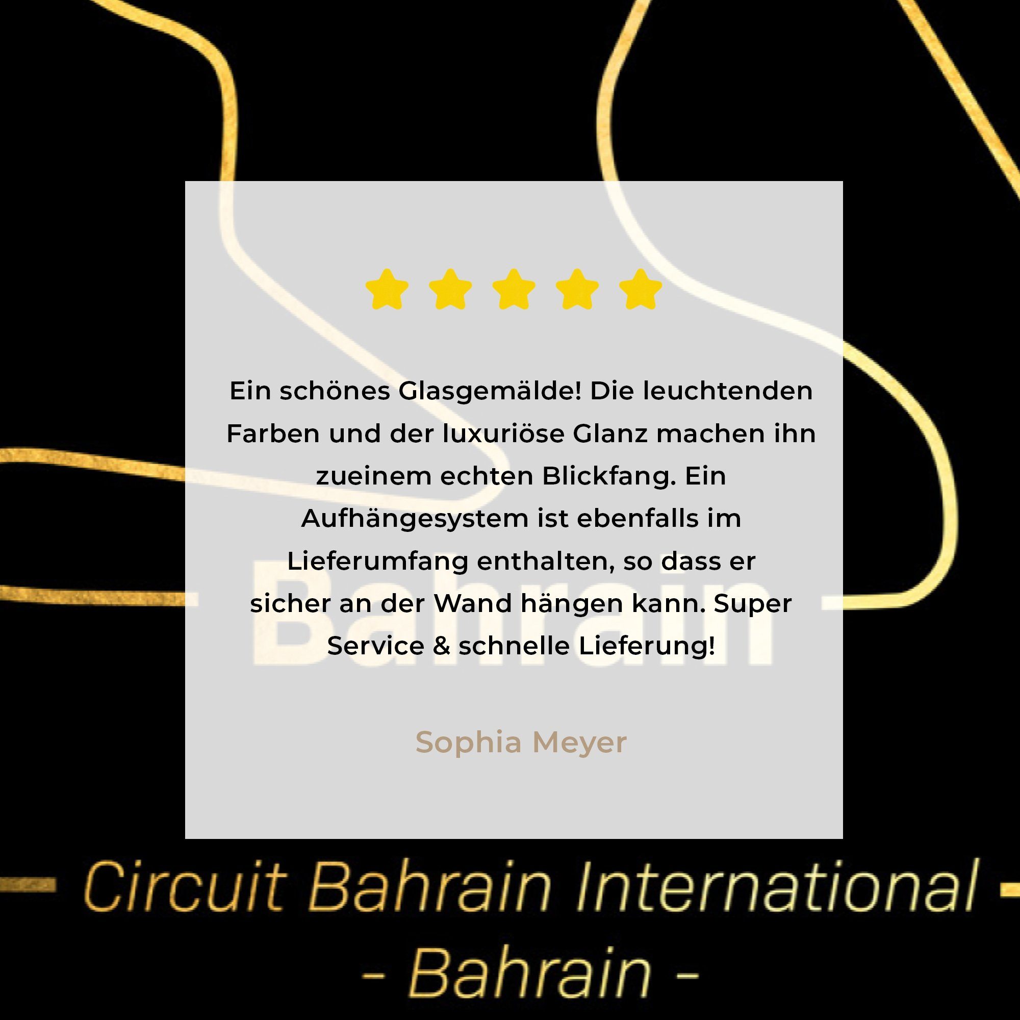 MuchoWow Acrylglasbild Bahrain - Formel Wandbild 1 St), - Bilder Rennstrecke, auf Foto - Wanddekoration - auf Glasbilder Glas Glas - (1
