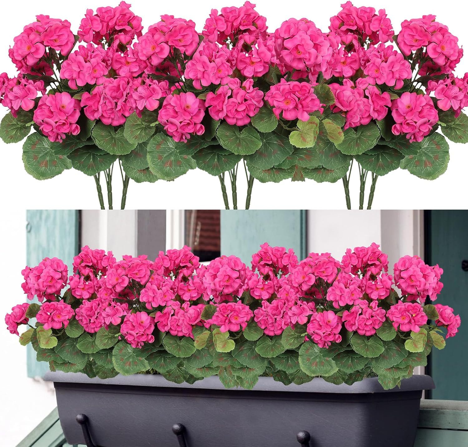 Kunstblumenstrauß 4 Bündel Künstliche Blumen Geranie günstig online kaufen