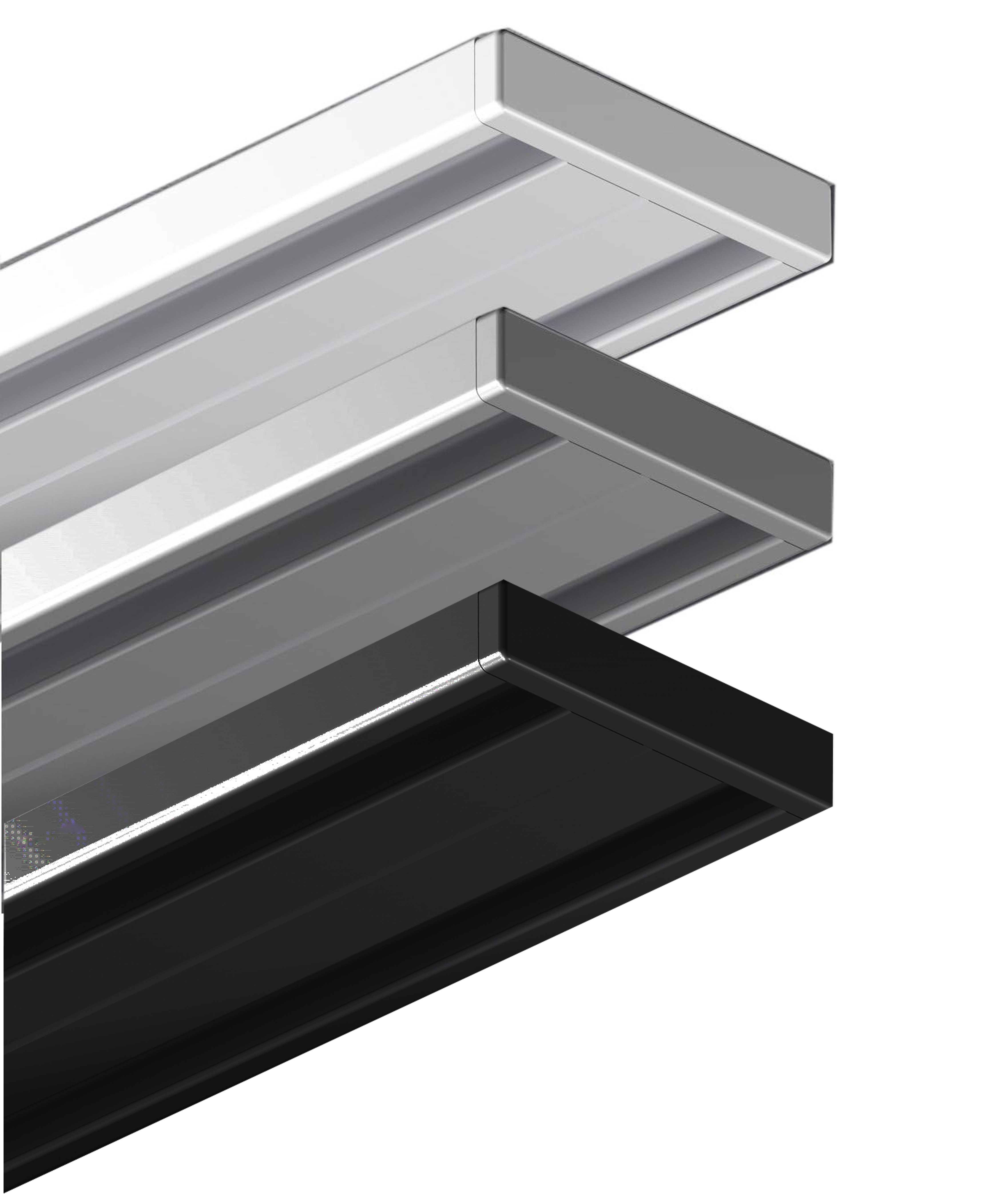 Garduna Vorhangschiene Wendeschiene, Aluminium, 1 oder 2-läufig, Aluminium günstig online kaufen