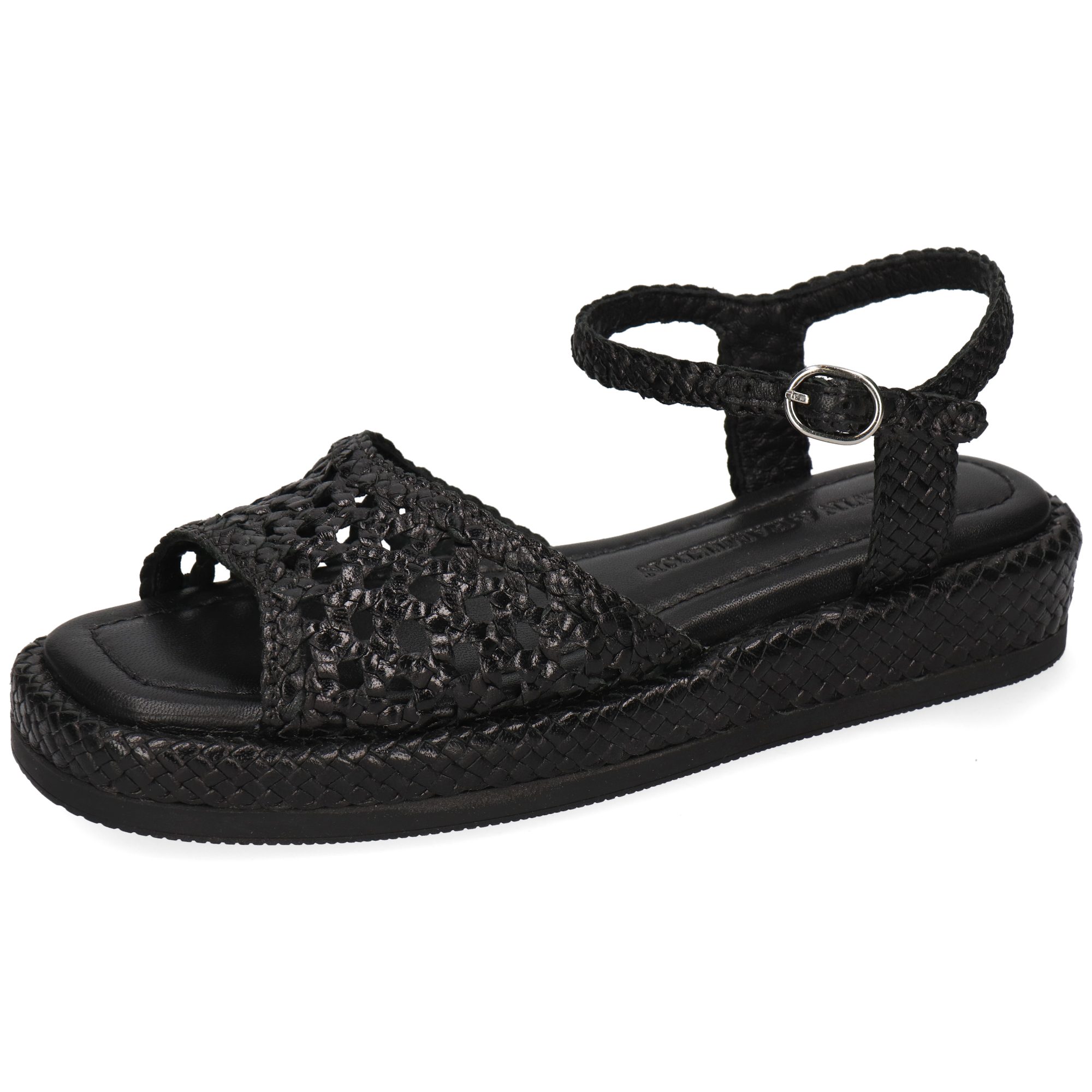 Melvin & Hamilton Vim 3 Leder-Geflochtene Schuhe für Damen Sandale Plateausohlen, Echtes Leder, Von Hand geflochten