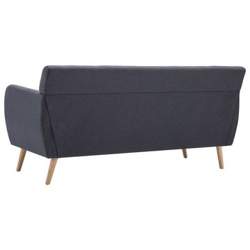vidaXL Sofa 3-Sitzer-Sofa Stoffbezug 172x70x82 cm Dunkelgrau Couch