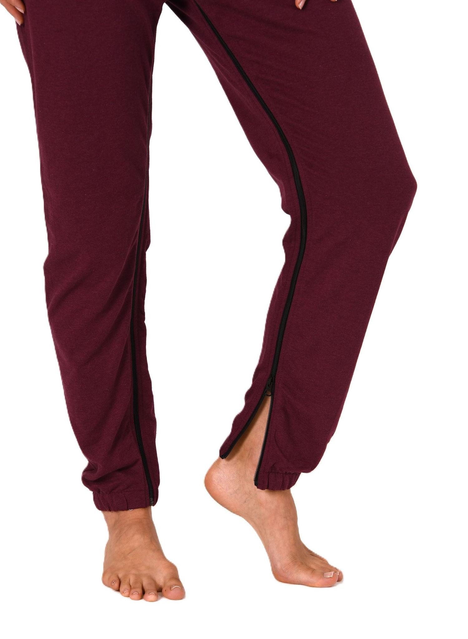 Normann Pyjama Damen Pflegeoverall langarm mit Reissverschluss Vorne und am Bein – Bild 5 von 5