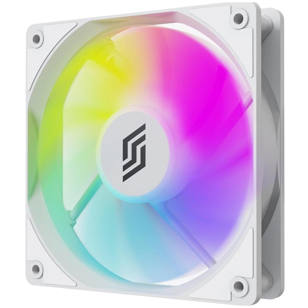 Silentware Gehäuselüfter RF120WD White PWM A-RGB Gehäuselüfter 120mm, 600-1500 UPM, 6 RGB-LEDs, HDB-Lager, Daisy-Chain, 4-Pin, 3-Pin 5V