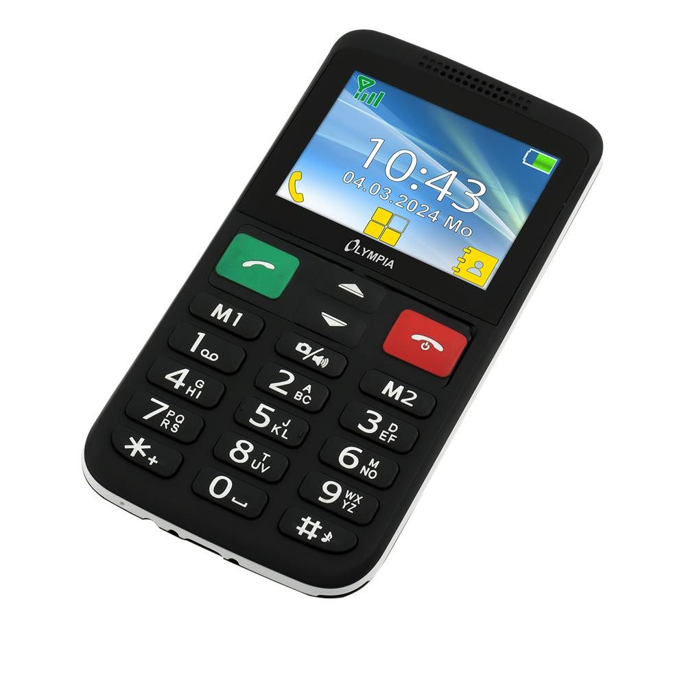 OLYMPIA OFFICE LUX Seniorenhandy (Mobiltelefon mit Ladeschale, Großtasten, Bluetooth, Dual-SIM, schwarz) – Bild 3 von 5
