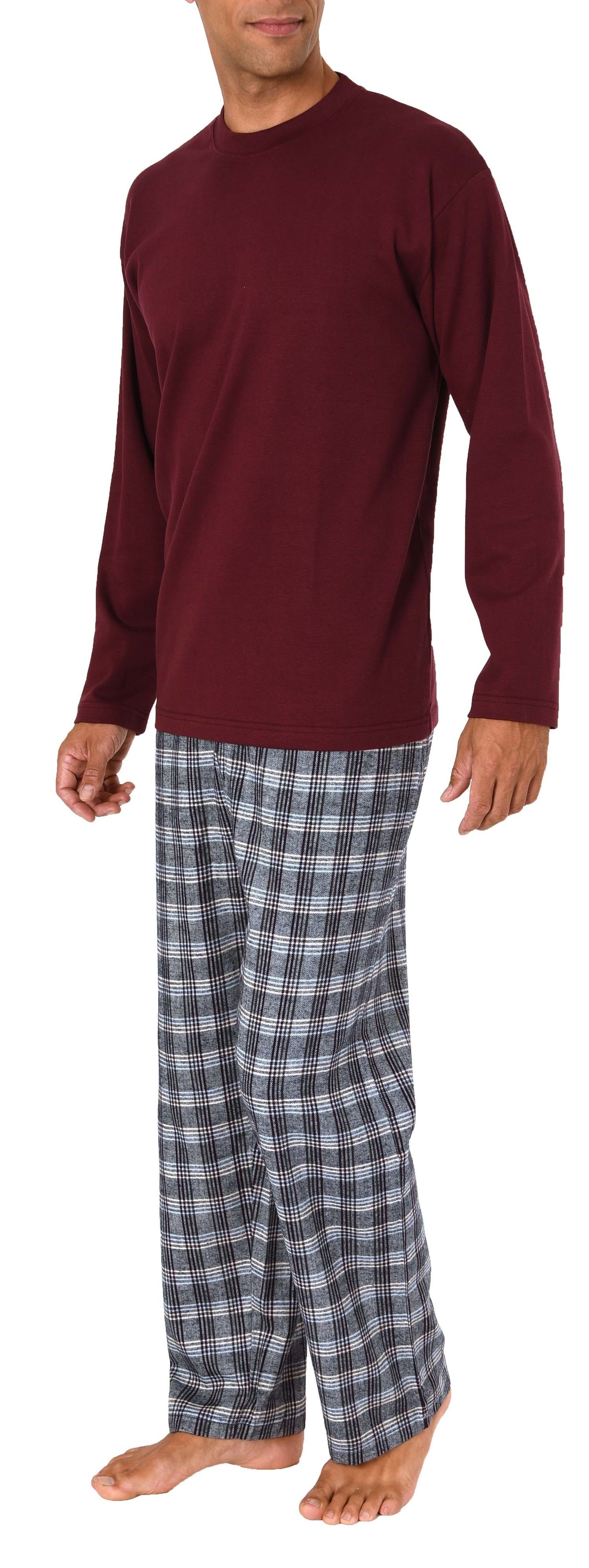 Normann Pyjama Herren Schlafanzug lang mit günstig online kaufen