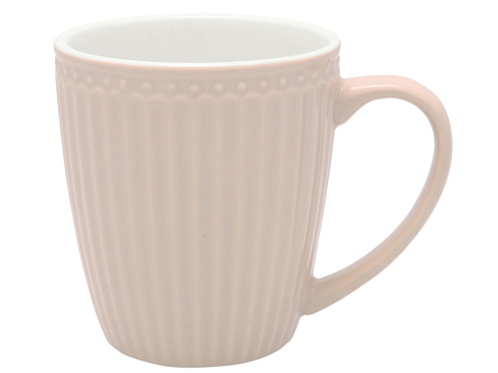 Greengate Becher Alice Becher mit Henkel creamy fudge 0,4 l, Steingut