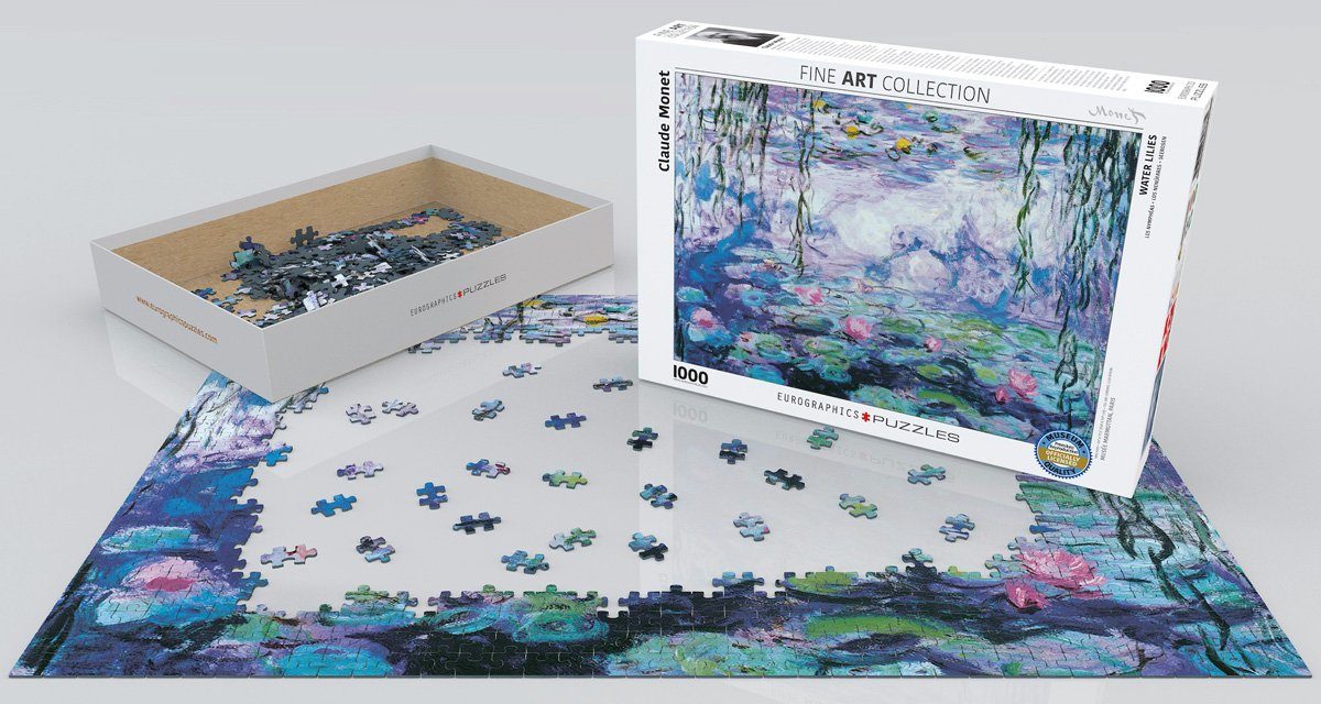 cm., 68x48 Puzzle Puzzleteile Teile Claude 1000 Monet Format - Puzzle - empireposter 1000 Seerosen