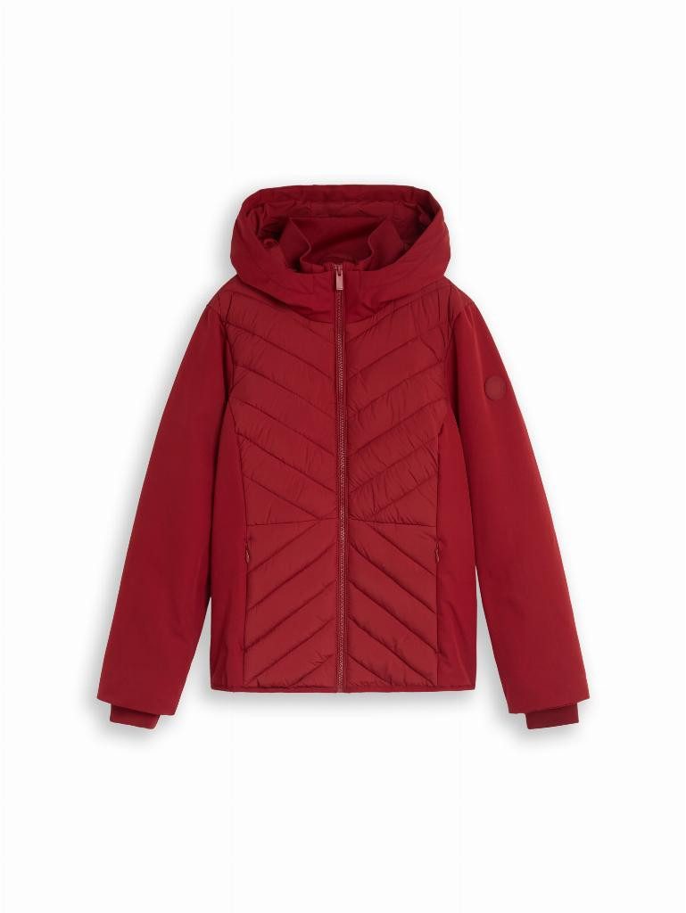 TOM TAILOR Anorak Hybrid Steppjacke mit Kapuze