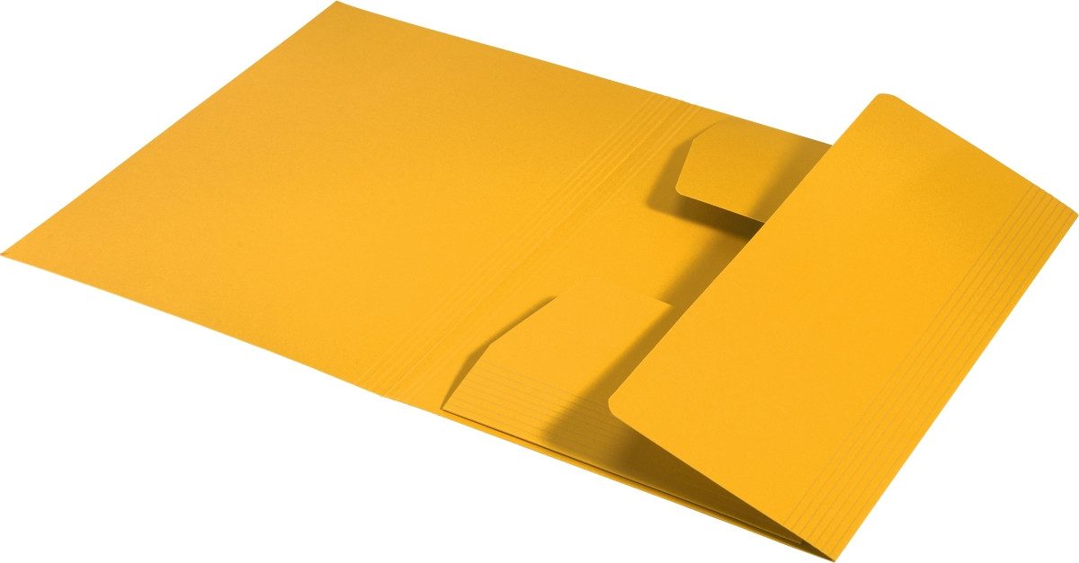 LEITZ Fächermappe Jurismappe Recycle A4 Karton gelb Packung mit 10 Stück