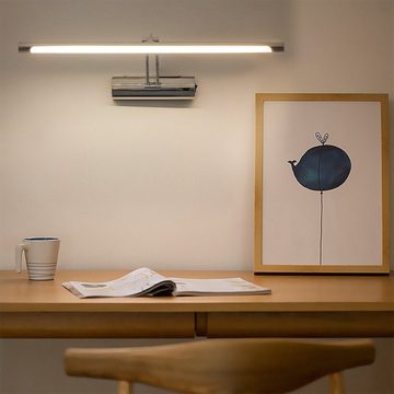 WILGOON Spiegelleuchte LED Spiegelleuchte, Badezimmer Lampe Edelstahl Spiegellampe, LED fest integriert, Warmweiß, Kaltweißes, LED Spiegelleuchte, Spiegelleuchte, LED Badleuchte, Badlampe, Spiegellampe