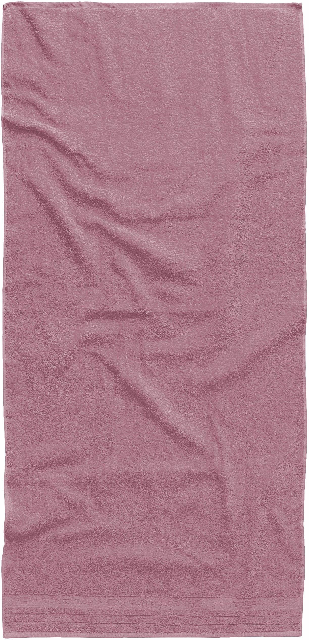 Bath, Color TOM Saunatuch (1-St), Bordüre mauve mit TAILOR in HOME Logo Walkfrottee